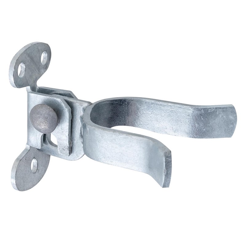 VIVIDA 1-7/8"" Wall Mount Gate Latch, Flat Back Gate Fork Latch, Mounts to Wooden Fence Post or Wall, Galvanized Steel, 1 PCS - Image 1